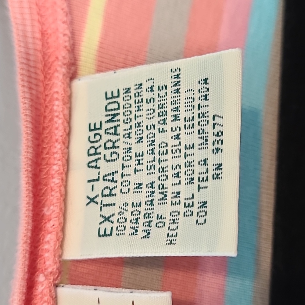 Vintage 90s striped tee Comfy Size XL Made In The USA Preppy Summer Coastal - Picture 5 of 5